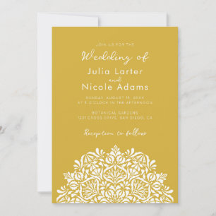 Vibrant Floral Fragrance Delight Mandala Wedding Invitation