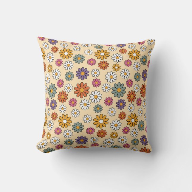 Vibrant Floral Harmony Cushion (Front)