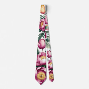 Vibrant Floral Harmony Groom Wedding Favour Tie
