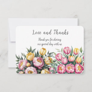 Vibrant Floral Harmony Wedding Thank You Card
