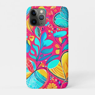 Vibrant Floral Heart Art iPhone 11 Pro Case