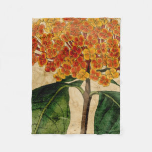 Vibrant Floral I Fleece Blanket