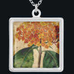Vibrant Floral I Silver Plated Necklace<br><div class="desc">Floral</div>