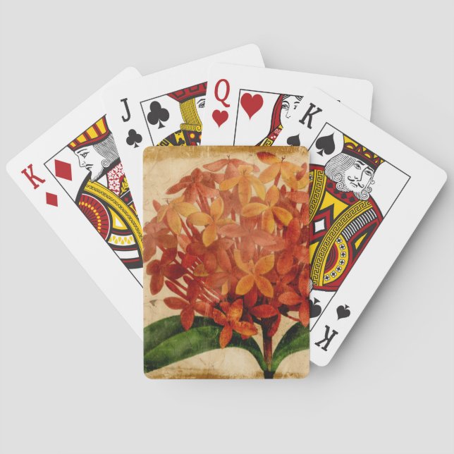 Vibrant Floral III Playing Cards (Back)