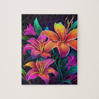 Vibrant Floral Jigsaw Puzzle, Colourful Puzzle Gam