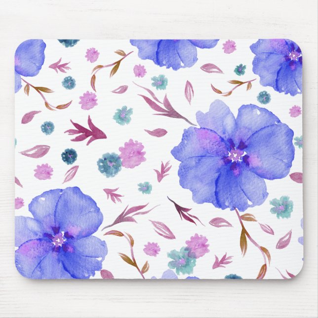 Vibrant  Floral Mouse Pad – Bold Gift for Mo (Front)