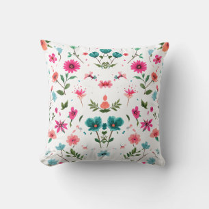 Vibrant Floral Pattern Art Cushion