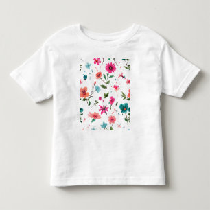 Vibrant Floral Pattern Art Toddler T-Shirt