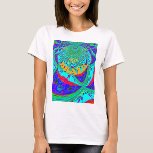 Vibrant Floral Pattern: Brazilian Tribute Eat Love T-Shirt