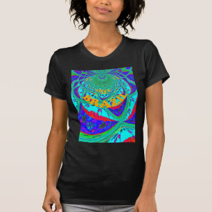 Vibrant Floral Pattern: Brazilian Tribute Eat Love T-Shirt