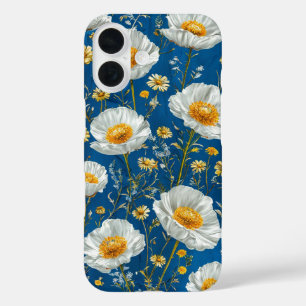 Vibrant floral pattern iPhone 16 case