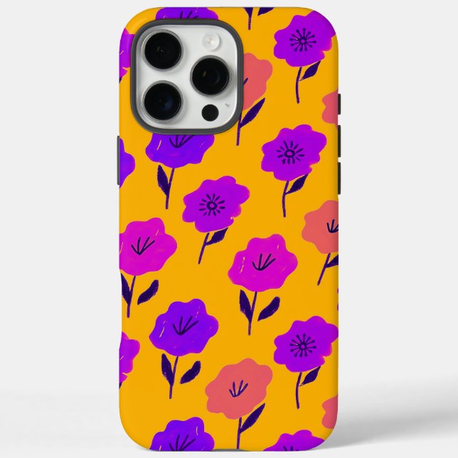 Vibrant Floral Pattern Case-Mate iPhone Case (Back)