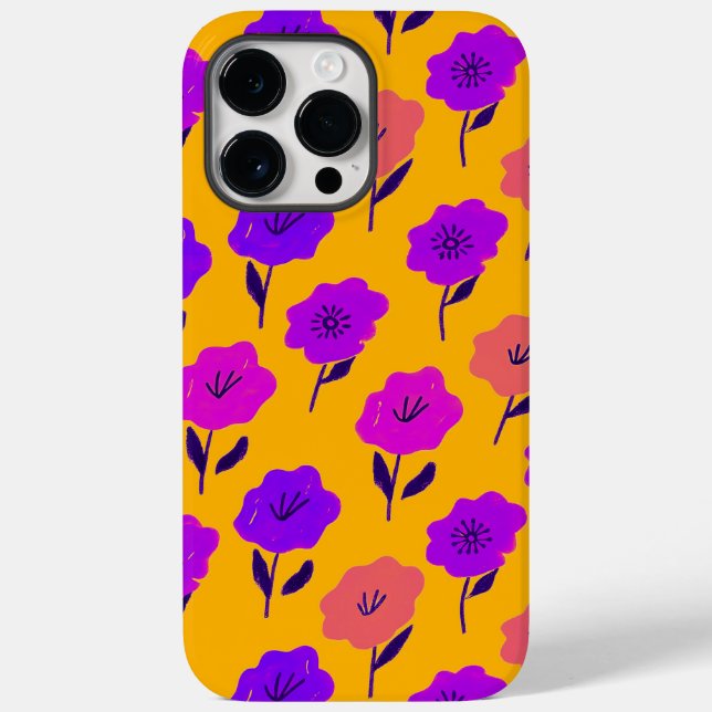 Vibrant Floral Pattern Case-Mate iPhone Case (Back)