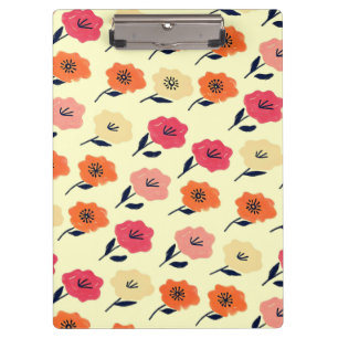 Vibrant Floral Pattern Clipboard