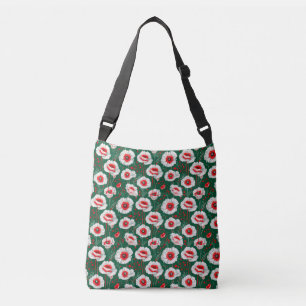 Vibrant floral pattern crossbody bag