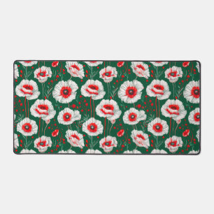 Vibrant floral pattern desk mat
