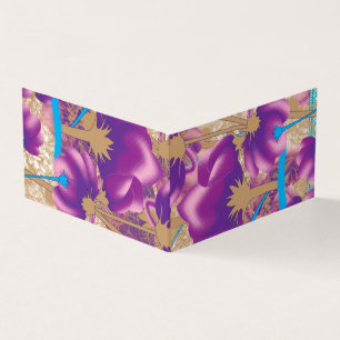 Vibrant floral pattern featuring purple and blue f