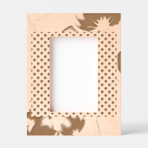 Vibrant floral pattern featuring purple and blue f etched frames