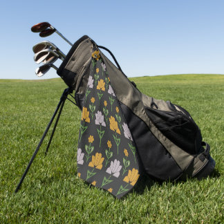 Vibrant Floral Pattern Golf Towel