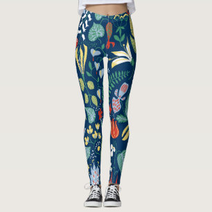 Vibrant Floral Pattern Leggings
