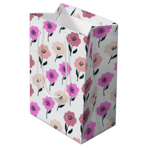 Vibrant Floral Pattern Medium Gift Bag