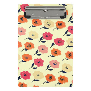 Vibrant Floral Pattern Mini Clipboard