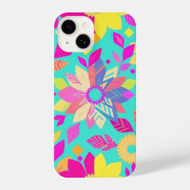 Vibrant Floral Pattern  Phone case (Back)