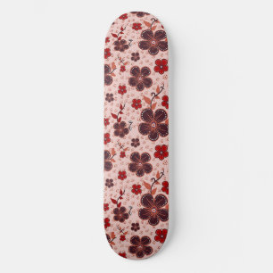 Vibrant Floral Pattern with Colourful Flowers Skateboard