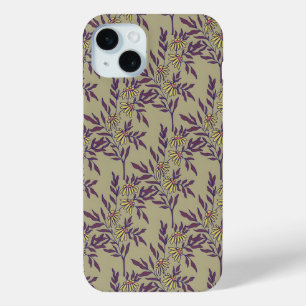 Vibrant Floral Pattern with Yellow Daisies  iPhone 15 Mini Case