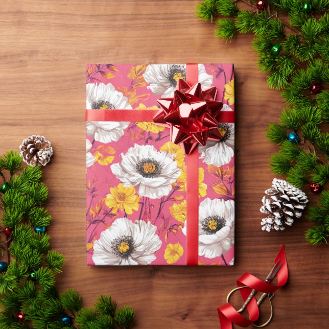 Vibrant floral pattern wrapping paper (Holiday Gift)