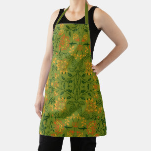 Vibrant Floral Pattern: Yellow and Orange Flowers Apron