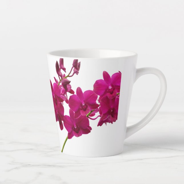 Vibrant Floral Print  Latte Mug (Right)