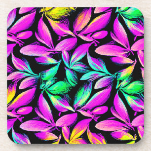 Vibrant Floral Repeat Design Coaster