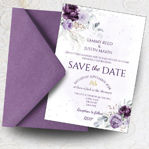 Vibrant Floral Save the Date Wedding Invitatation Invitation