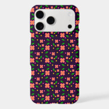Vibrant Floral Seamless Pattern on deep purple