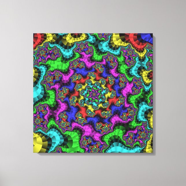 Vibrant Floral Sprinkles Canvas Print (Front)
