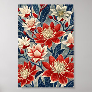 Vibrant Floral Tapestry Poster