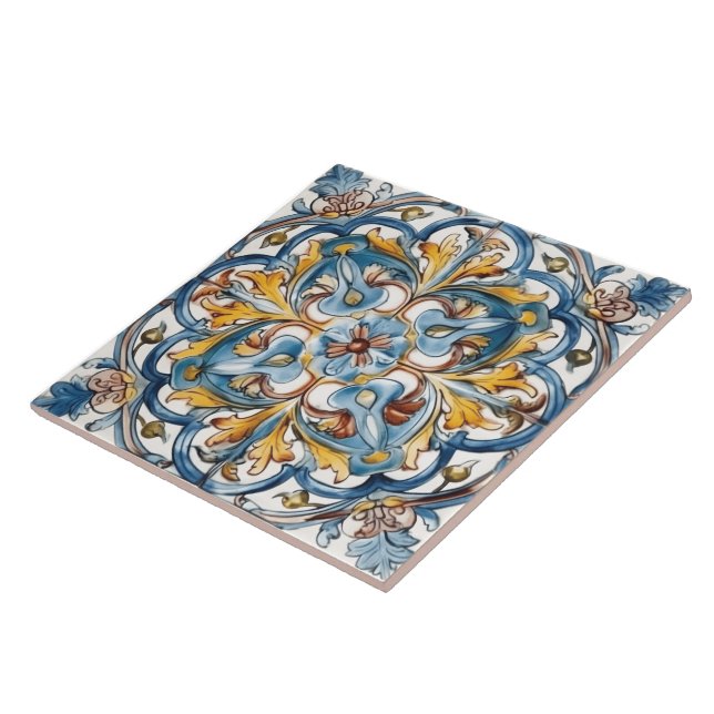 Vibrant Floral Tile Design (Side)