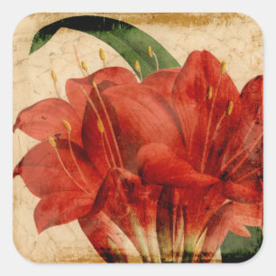 Vibrant Floral VIII Square Sticker