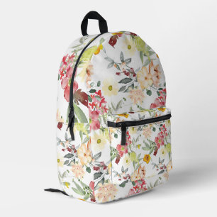 Vibrant Floral Vintage Spring Flower Printed Backpack