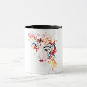 Vibrant Floral Watercolor Art Mug