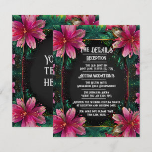 Vibrant Floral Wedding Invitation