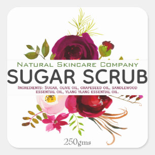 Vibrant Floral White Product Labels