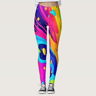 Vibrant Flow Colour Burst Leggings