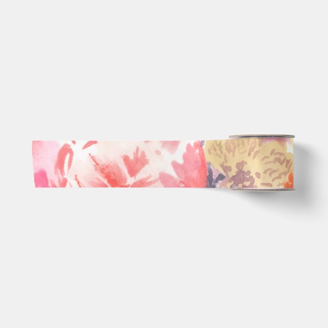 Vibrant Flower Bouquet Satin Ribbon (Front)