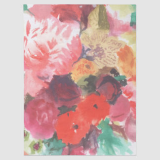 Vibrant Flower Bouquet Tissue Paper Sheet