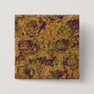 Vibrant flower camouflage pattern 15 cm square badge
