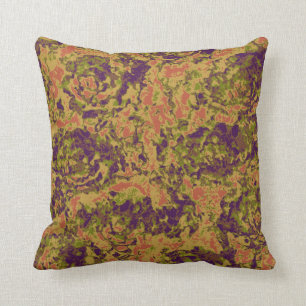 Vibrant flower camouflage pattern cushion