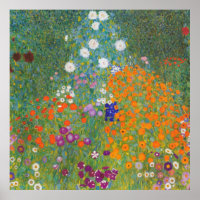 Vibrant Flower Garden - Gustav Klimt Poster