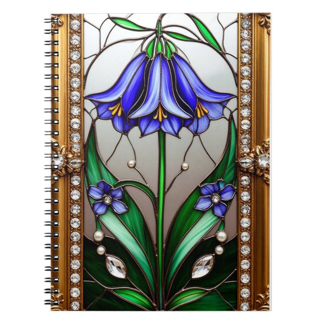 Vibrant Flower Ornately Framed Notebook (Front)